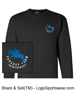 Champion Powerblend Adult Unisex Crewneck - Black Design Zoom